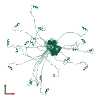 PDB entry 2kr6 coloured by chain, ensemble of 20 models, front view.