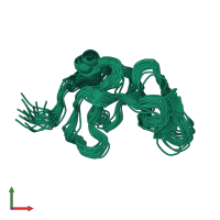 PDB entry 2kra coloured by chain, ensemble of 20 models, front view.