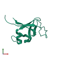 Phosphatidylinositol 3-kinase regulatory subunit beta in PDB entry 2kt1, assembly 1, front view.