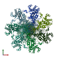 PDB entry 2ku1 coloured by chain, ensemble of 30 models, front view.