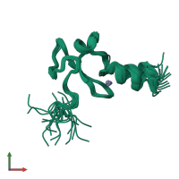 PDB entry 2ku3 coloured by chain, ensemble of 20 models, front view.