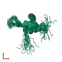 PDB entry 2kvv coloured by chain, ensemble of 20 models, front view.