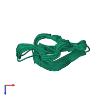 PDB entry 2kvx coloured by chain, ensemble of 20 models, top view.