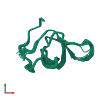 PDB entry 2kxd coloured by chain, ensemble of 20 models, front view.