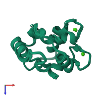 PDB entry 2kyf coloured by chain, ensemble of 20 models, top view.