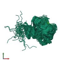 PDB entry 2kz2 coloured by chain, ensemble of 20 models, front view.