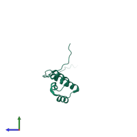 Transcription factor NF-E2 45 kDa subunit in PDB entry 2kz5, assembly 1, side view.