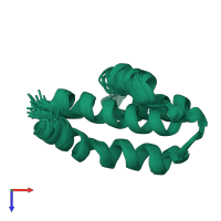 PDB entry 2kzc coloured by chain, ensemble of 20 models, top view.