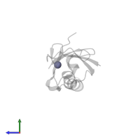 ZINC ION in PDB entry 2l00, assembly 1, side view.