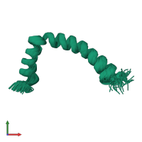 PDB entry 2l16 coloured by chain, ensemble of 40 models, front view.