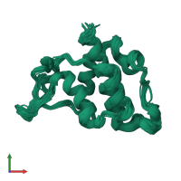 PDB entry 2l1n coloured by chain, ensemble of 20 models, front view.
