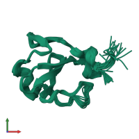 PDB entry 2l1s coloured by chain, ensemble of 20 models, front view.