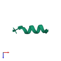 PDB entry 2l24 coloured by chain, ensemble of 10 models, top view.
