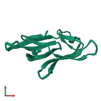 PDB entry 2l2f coloured by chain, ensemble of 20 models, front view.