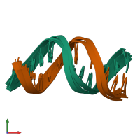 PDB entry 2l2v coloured by chain, ensemble of 4 models, front view.