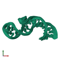 PDB entry 2l3e coloured by chain, ensemble of 20 models, front view.
