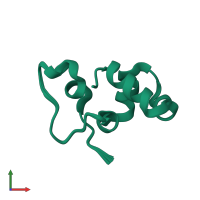 PDB entry 2l3x coloured by chain, ensemble of 20 models, front view.