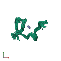 PDB entry 2l44 coloured by chain, ensemble of 20 models, front view.