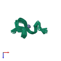 PDB entry 2l44 coloured by chain, ensemble of 20 models, top view.