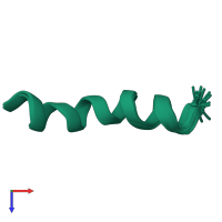 PDB entry 2l4g coloured by chain, ensemble of 20 models, top view.