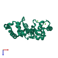 PDB entry 2l4h coloured by chain, ensemble of 11 models, top view.