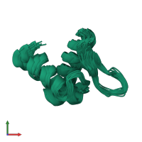 PDB entry 2l54 coloured by chain, ensemble of 20 models, front view.