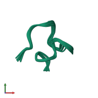 PDB entry 2l5i coloured by chain, ensemble of 8 models, front view.