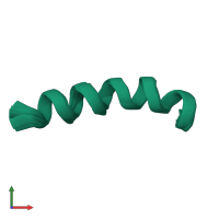 PDB entry 2l5r coloured by chain, ensemble of 20 models, front view.