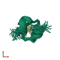 PDB entry 2l61 coloured by chain, ensemble of 40 models, front view.
