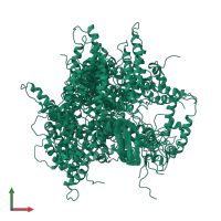 PDB entry 2l6l coloured by chain, ensemble of 20 models, front view.