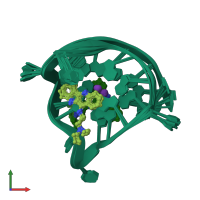 PDB entry 2l7v coloured by chain, ensemble of 10 models, front view.