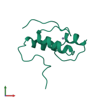 PDB entry 2l7x coloured by chain, front view.