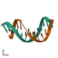 PDB entry 2l8i coloured by chain, ensemble of 11 models, front view.