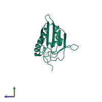 Activator of Hsp90 ATPase homologue 1-like C-terminal domain-containing protein in PDB entry 2lak, assembly 1, side view.