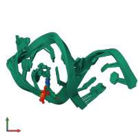 PDB entry 2lbq coloured by chain, ensemble of 8 models, front view.