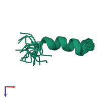 PDB entry 2ld2 coloured by chain, ensemble of 20 models, top view.