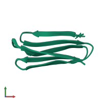 PDB entry 2lgn coloured by chain, ensemble of 20 models, front view.