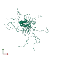 PDB entry 2lgq coloured by chain, ensemble of 20 models, front view.