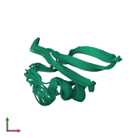PDB entry 2lj7 coloured by chain, ensemble of 20 models, front view.