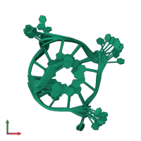 PDB entry 2lk7 coloured by chain, ensemble of 10 models, front view.