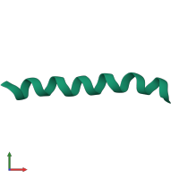 PDB entry 2lk9 coloured by chain, front view.