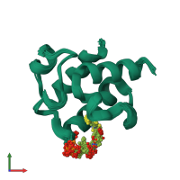 PDB entry 2lki coloured by chain, ensemble of 20 models, front view.