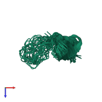 PDB entry 2ln4 coloured by chain, ensemble of 20 models, top view.
