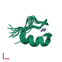 PDB entry 2lo4 coloured by chain, ensemble of 10 models, front view.