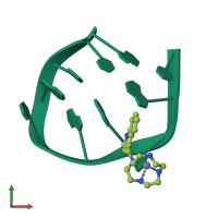 PDB entry 2loa coloured by chain, front view.