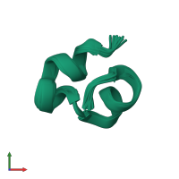 PDB entry 2loc coloured by chain, ensemble of 20 models, front view.