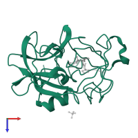 Alpha-lytic protease in PDB entry 2lpr, assembly 1, top view.