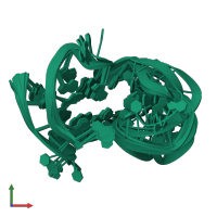 PDB entry 2lpw coloured by chain, ensemble of 10 models, front view.