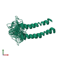 PDB entry 2lq4 coloured by chain, ensemble of 36 models, front view.