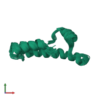 PDB entry 2lqt coloured by chain, ensemble of 20 models, front view.